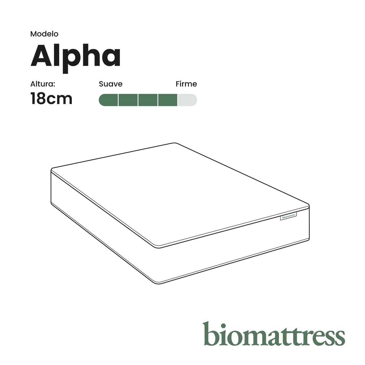 Colchón Bio Mattress Alpha de Memory Foam