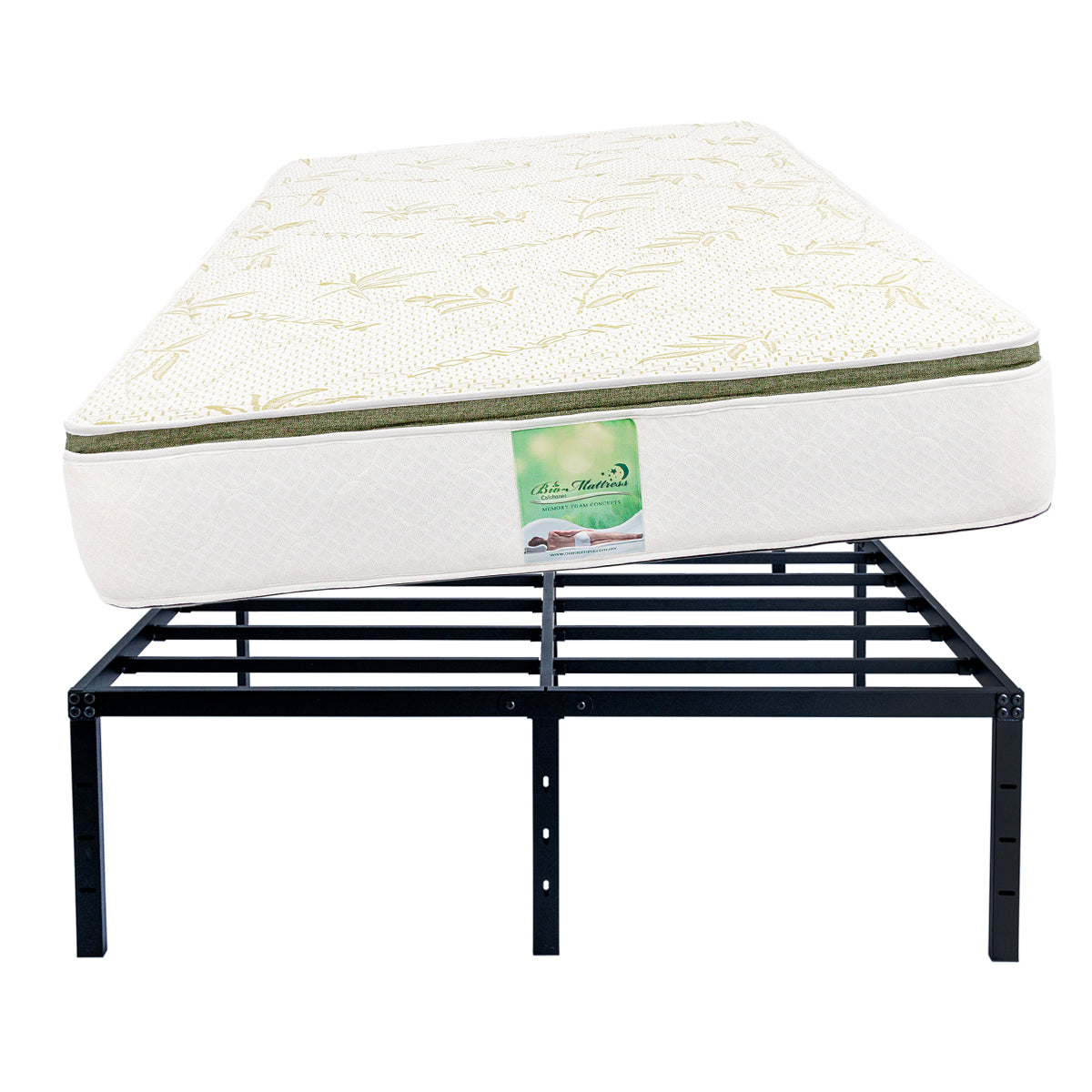 Colchón Bio Mattress Bamboo + Base Armable de Acero