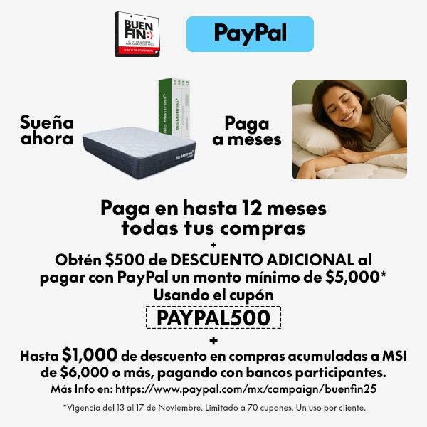 $500 de descuento al pagar con PayPal