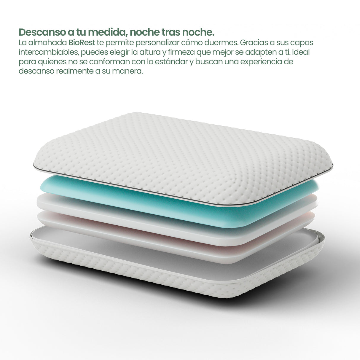 Almohada Bio Rest con 3 Capas Intercambiables