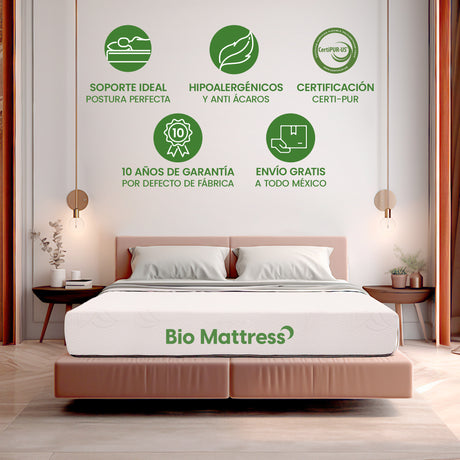 Colchón Bio Mattress Bamboo Gel, un descanso natural y fresco para despertar lleno de energía.